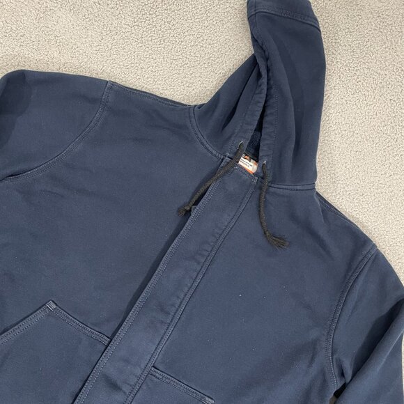 Berne FR Jacket Men XL Navy RRC 2 EBT 21 Hooded Full Zip Workwear - Picture 1 of 11